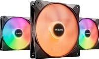 be quiet! Light Wings LX PWM Triple Pack Gehäuselüfter, Schwarz, B/T/H: 140 x 140 x 25 mm - Bild 1