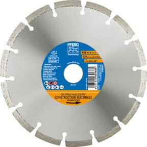 PFERD Diamanttrennscheibe PSF für Ziegel, Stahlbeton und Stein, Durchmesser: 150 mm, Bohrungs-Ø: 22,23 mm, Farbe: Silber - Bild 1