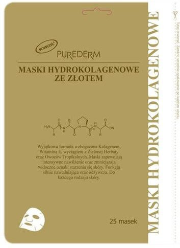 Purederm Hydrokolloidale Gesichtsmasken-Set mit Gold, 25 Stück - Bild 1