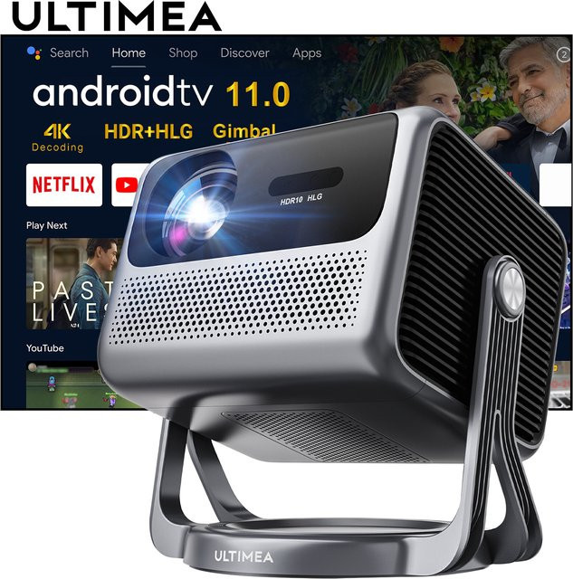 ULTIMEA Full HD 1080P Projektor mit 4K Unterstützung, tragbarer Smart Android 11.0 Heimkino-Projektor mit 90 Grad Gimbal und 5G WiFi - Bild 1