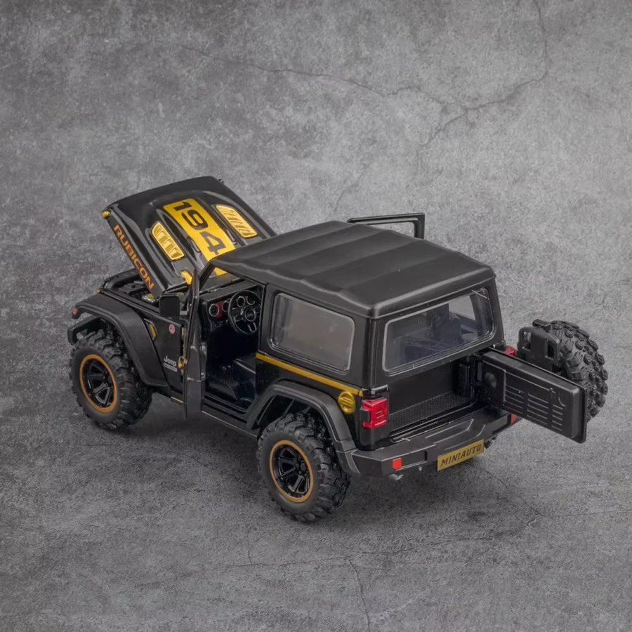 MINI AUTO Wrangler Rubicon SUV Simulationsmodell, 1:32, Metall, Gelb - Bild 4