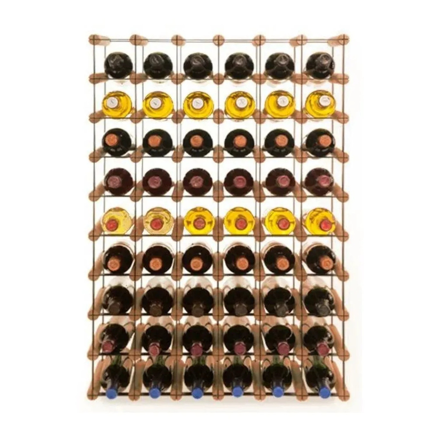 PROREGAL Modulares Weinregal Vinotega Mod aus massivem Kiefernholz, Braun geölt, H x B x T: 92,5 x 62,5 x 24,5 cm - Bild 2