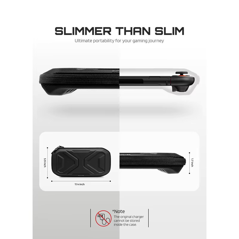 SUPCASE Mini Edition Carrying Case für Nintendo Switch 2 2025, schlanke Hartschalen-Reisetasche in Schwarz mit Platz für 12 Spielkassetten - Bild 2
