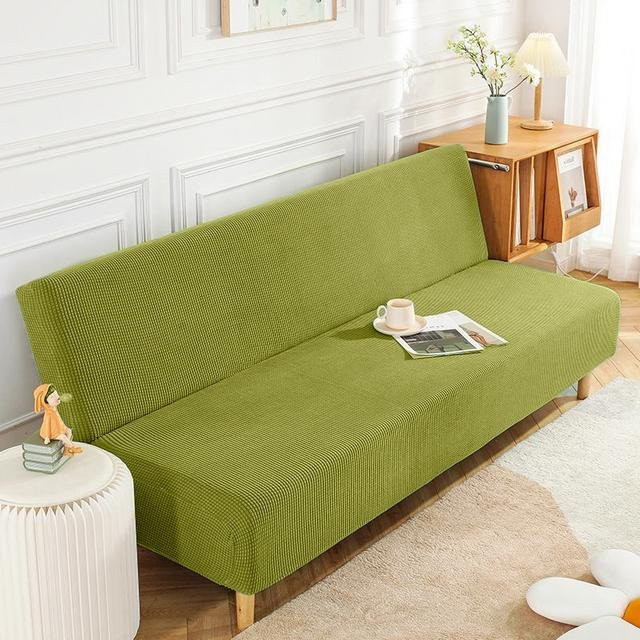 Lellen Jacquard Sofa Schonbezug mit floralem Muster, Grün, Stretch, rutschfest, Breite: 120-155 cm - Bild 1