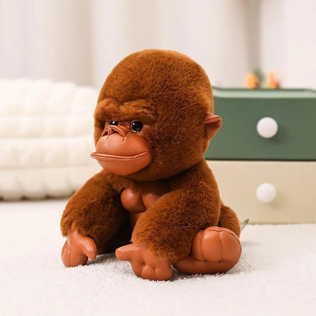 BC Pet Supplies Gorilla Puppe, Plüsch / Textil, braun, 30cm - Bild 1
