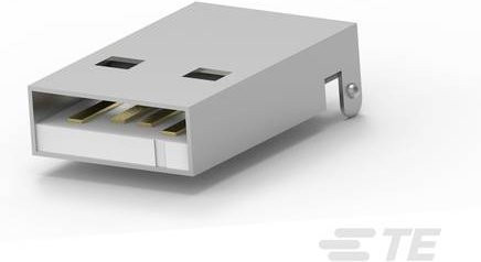 TE Connectivity USB-A Stecker in Beige und Silber 1-1734028-1 - Bild 1