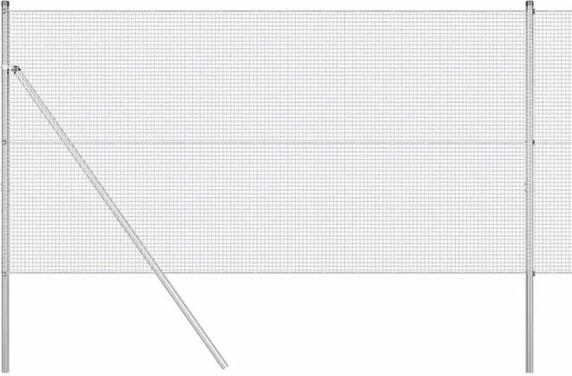 vidaXL Zaunpfosten aus Stahl in Silber, Höhe: 1 m, Breite: 1,6 cm, Tiefe: 1,6 cm - Bild 1