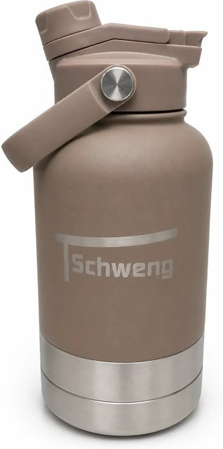 Schweng 3 in 1 Isolier Trinkflasche für Mensch und Hund in Braun, 150 ml - Bild 1