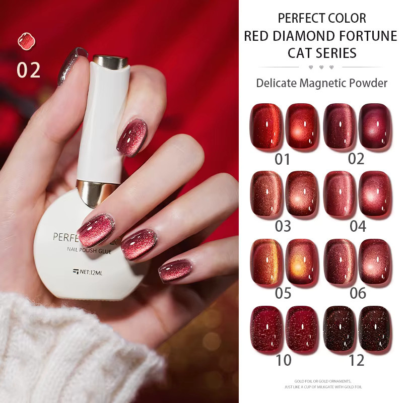 PERFEKTE FARBE Nagellack, Rot, Schimmernd, 12 ml - Bild 2