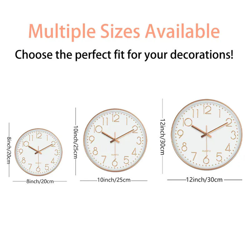 Mabpedo Minimalistische Quarz-Wanduhr in quadratischem Design, geräuschlose digitale Glasuhr für Wohnzimmer, Schlafzimmer und Büro, erhältlich in Weiß oder Schwarz - Bild 4