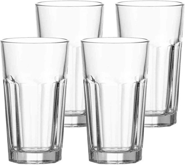 Leonardo Rock Longdrinkgläser Tumbler transparent 4er Set 540 ml - Bild 1