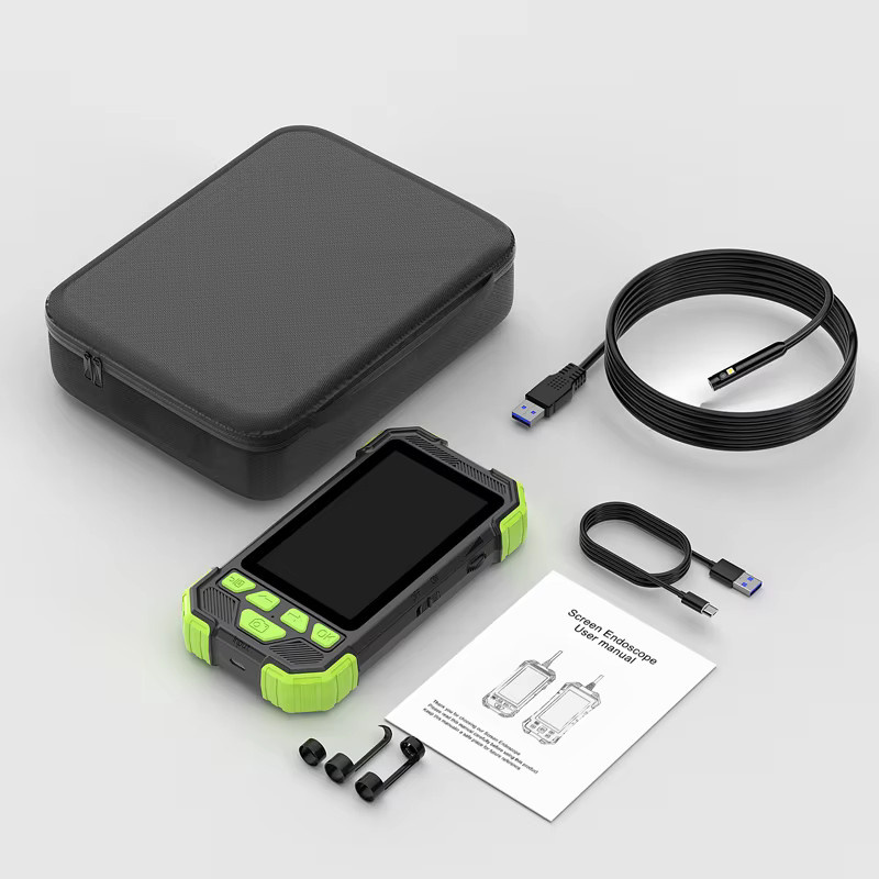 BUMBORN Industrie-Endoskop mit 4,3-Zoll-IPS-Display, Dual 8 mm Kamera, 5 m starrem Kabel und Werkzeugtasche, Schwarz - Bild 4