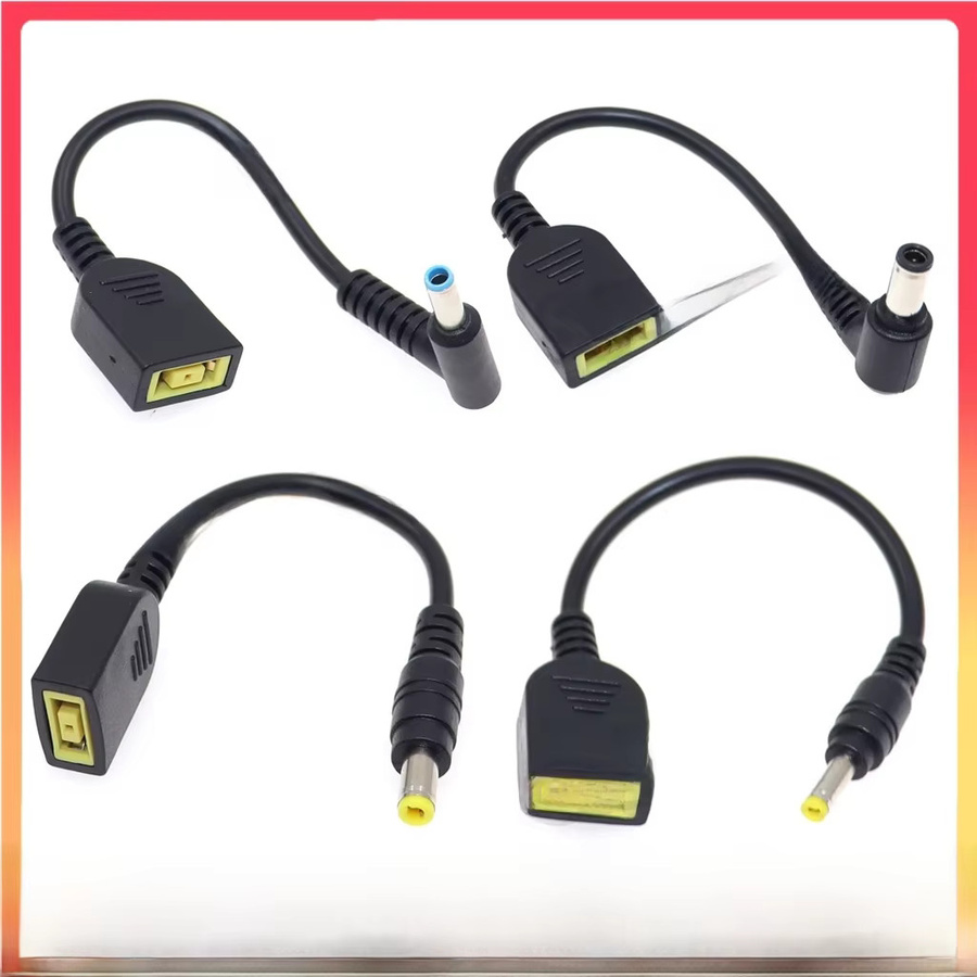 Lenovo Stromkonverter-Adapterkabel Schwarz mit DC-Stecker und Klinkenstecker für Laptop 15 cm - Bild 3
