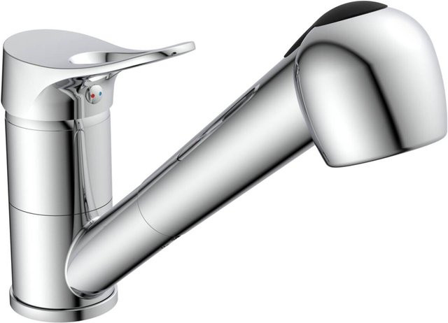Eisl Spültischarmatur Verona Niederdruck in Chrom mit ausziehbarem Brausekopf und Spritzfunktion - Bild 1
