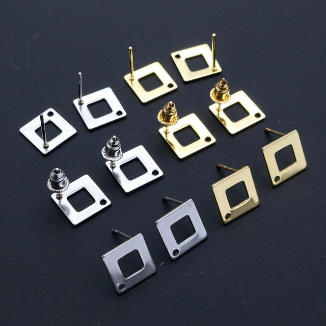 Wadsfred Ohrstecker, 316 Edelstahl, vergoldet, 10 mm, Unisex - Bild 1