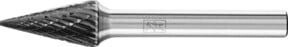 PFERD TOOLS Hartmetall Hochleistungsfrässtift Spitzkegel SKM in Silber, Durchmesser: 10 mm, Länge: 20 mm, Schaft-Durchmesser: 6 mm, Z3P HICOAT universal - Bild 1