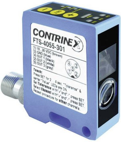 Contrinex Farbsensor FTS-4055-303 620 000 551 in Blau mit Glasgehäuse - Bild 1