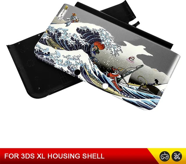 HeroAngel Schutzhülle für 3DS XL und 3DS LL Vorder- und Rückgehäuse Abdeckung in Grau und Multicolour - Bild 1