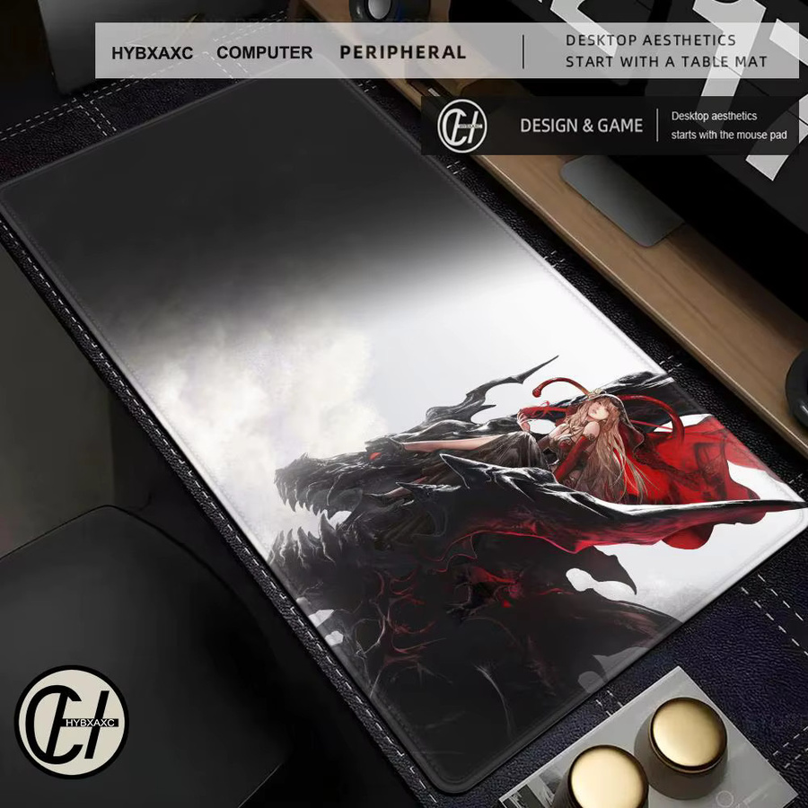 HYBXAXC Final Fantasy Schreibtischunterlage und Mauspad in Schwarz und Multicolour - Bild 2