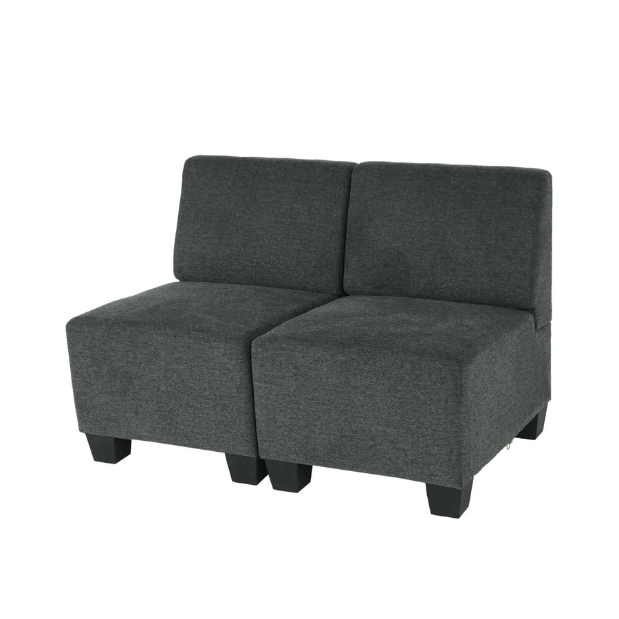 MCW Modular 2-Sitzer Sofa Moncalieri in Anthrazit-Grau ohne Armlehnen aus Stoff - Bild 2