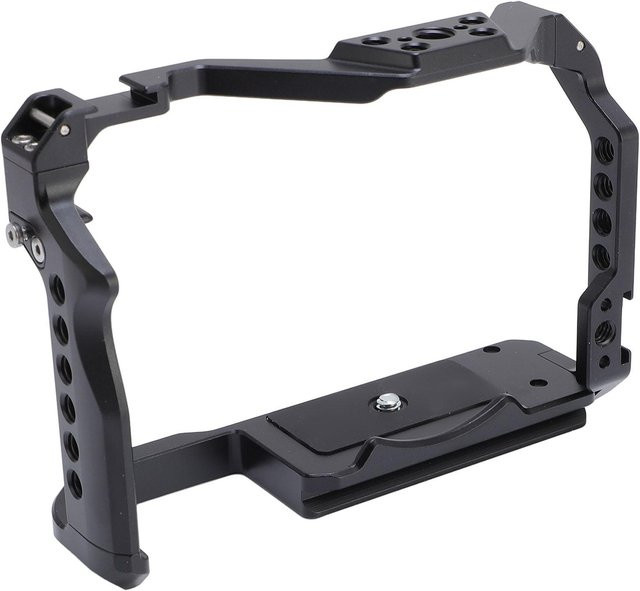 Igeteck Kamerakäfig für R8 Kamerarahmen-Rig mit Arca-Basis, Cold Shoe und 1/4-3/8 Zoll Schraubenlöchern, grau - Bild 1
