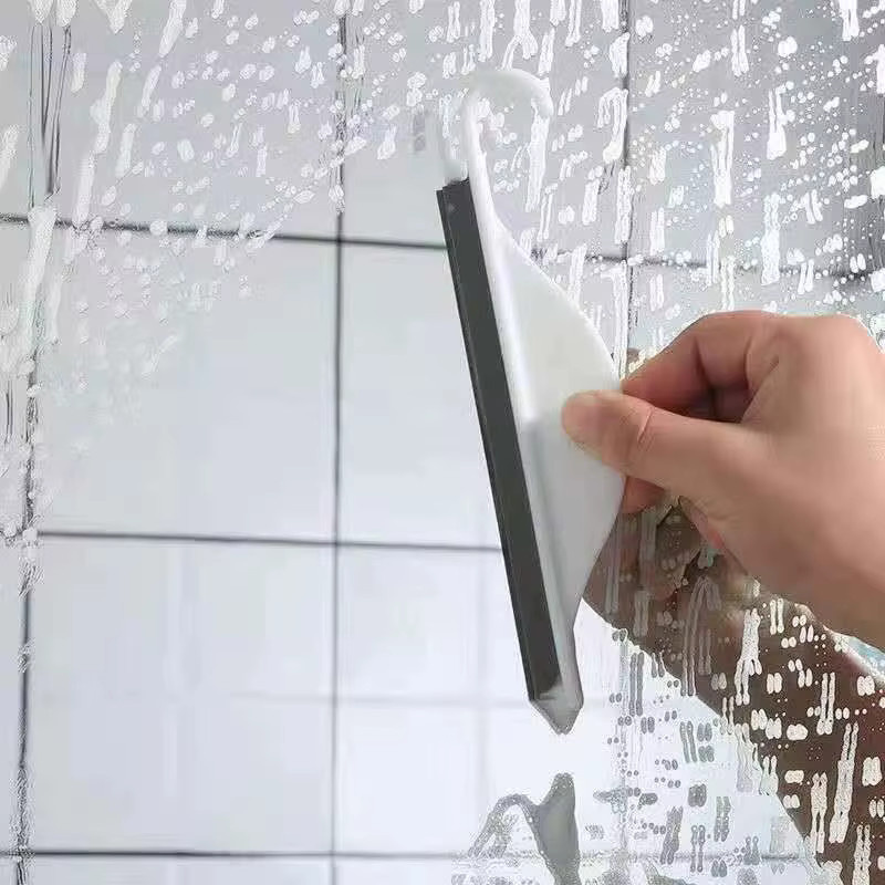 VIE LENTE Fensterabzieher mit Schaber aus Kunststoff in Weiß für Dusche und Spiegel - Bild 2