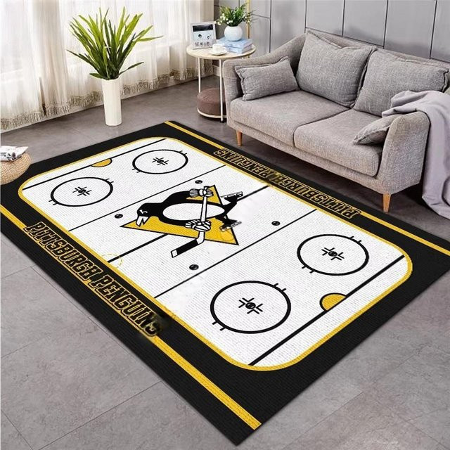 Karpetti Eishockey 3D Teppich, rutschfest und maschinenwaschbar, B/T: 120 x 80 cm, mehrfarbig - Bild 1