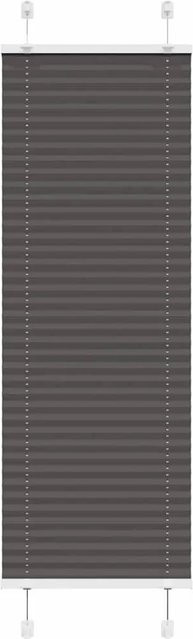 vidaXL Plissee Schwarz aus Polyester, semi-transparent, B: 50 cm, H: 100 cm - Bild 1