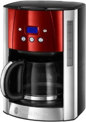 Russell Hobbs Luna Digitale Glas-Filterkaffeemaschine in Solar Red - Bild 1