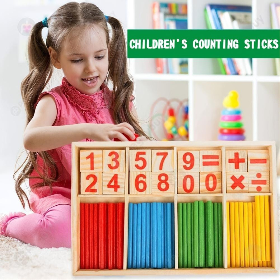 Yiran toy Montessori Pädagogisch Mathe Berechnen Mathematik Spiele Zählen Zahlenstäbchen Lernspielzeug - Bild 2