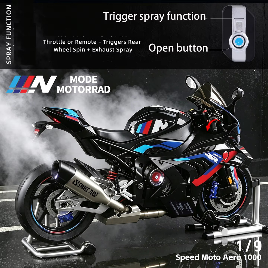 WELLY S1000RR Schlüssel-Sprühmodell, Motorrad-Modell, 1:9, mit Sound und Licht - Bild 3