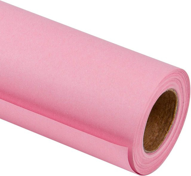 Recycelbare Kraftpapierrolle in Rosa zum Verpacken und Basteln - Bild 1
