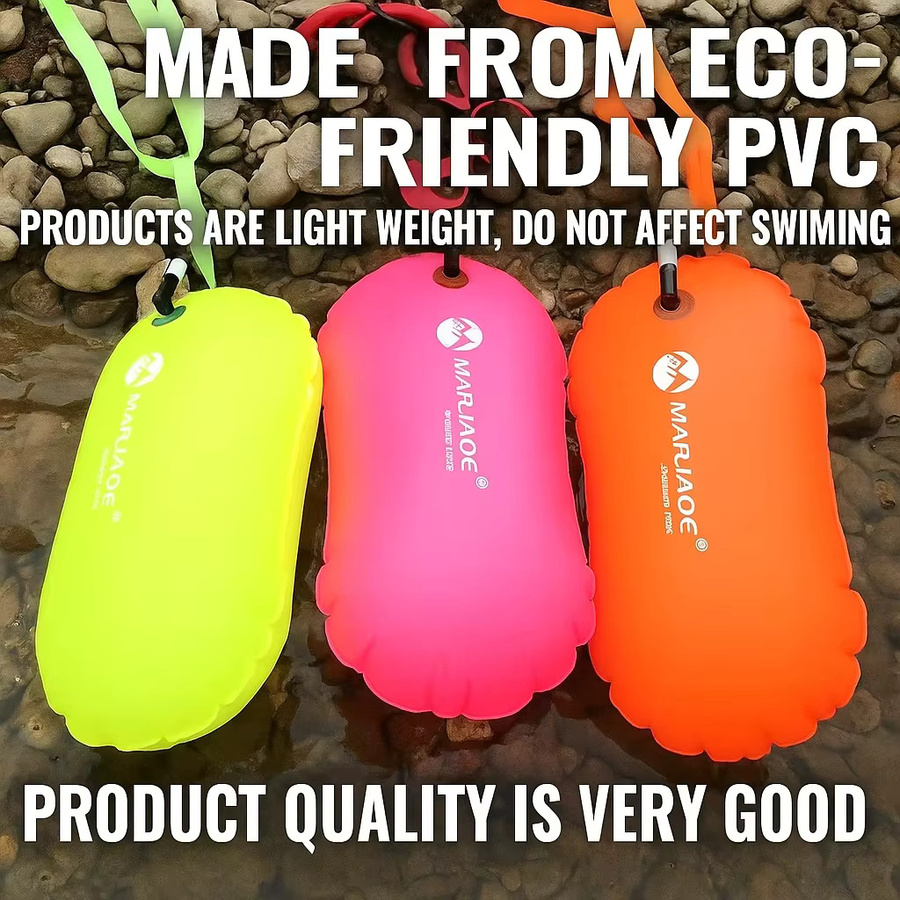 MARJAQE Sicherheitsboje aus PVC in Orange, wasserdichter Abschleppschwimmer mit Taillengürtel für Rafting und Schwimmbad - Bild 2