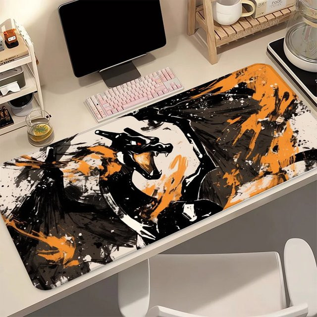 Bandai Charizard Pokemon Mauspad XXL Erweiterte Gaming-Schreibtischunterlage in Multicolour mit HD-Druck - Bild 1