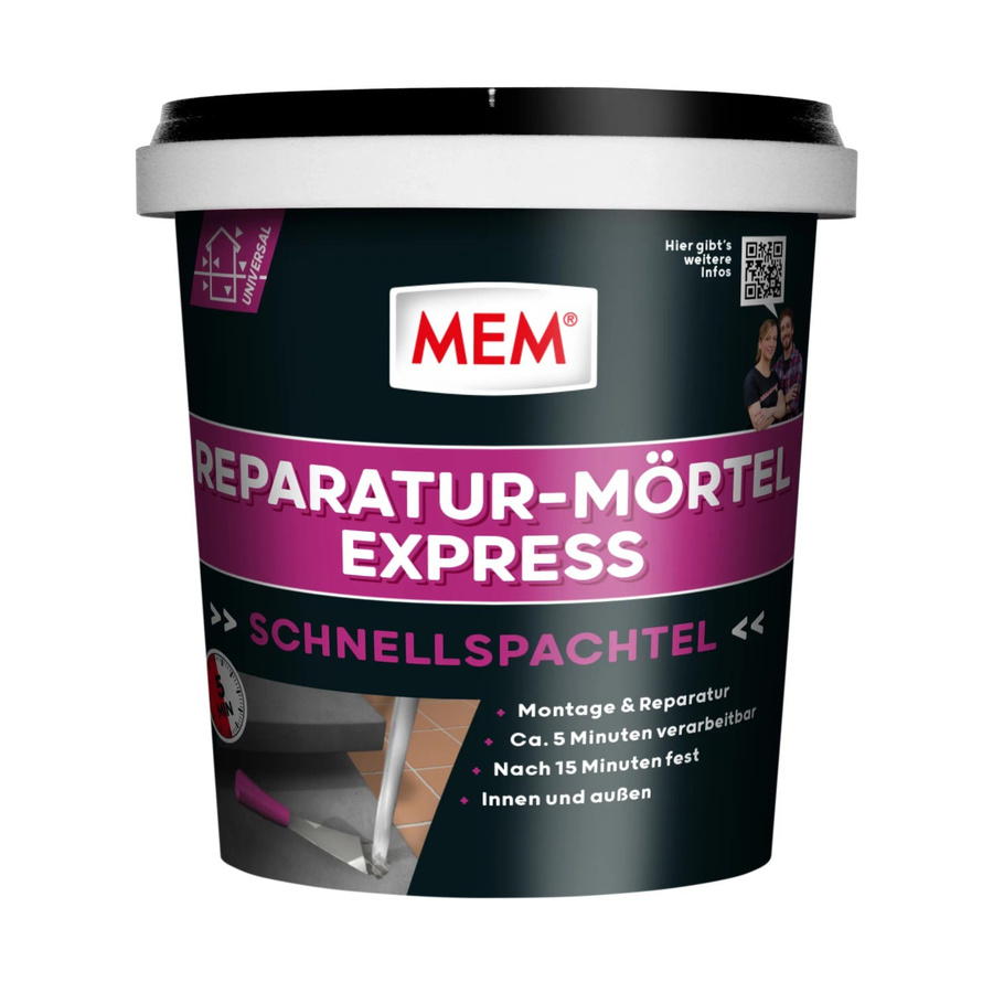 MEM Reparatur-Mörtel Express Zement Grau 1 kg - Bild 2