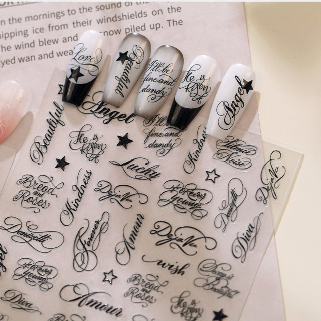 NAILFYOU Nagelaufkleber, Schwarz, Unisex - Bild 1