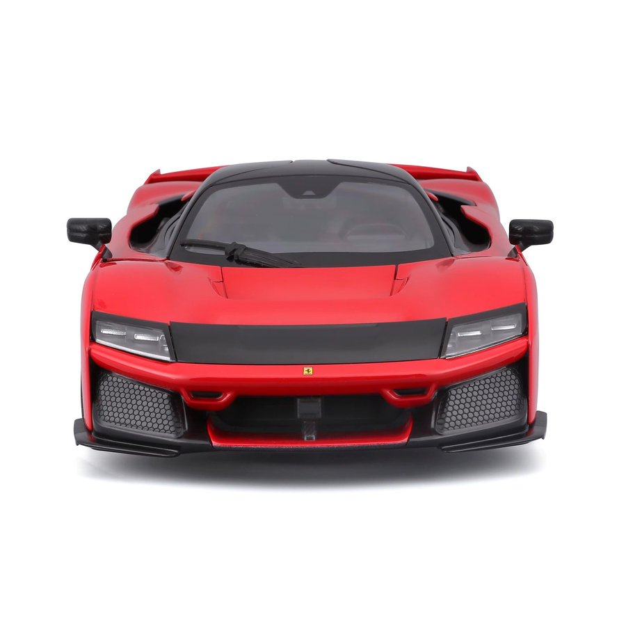 Bburago Ferrari F80 Rennwagenmodell, 1:18, Gelb-Rot, Metall, mit öffnenden Fenstern - Bild 1