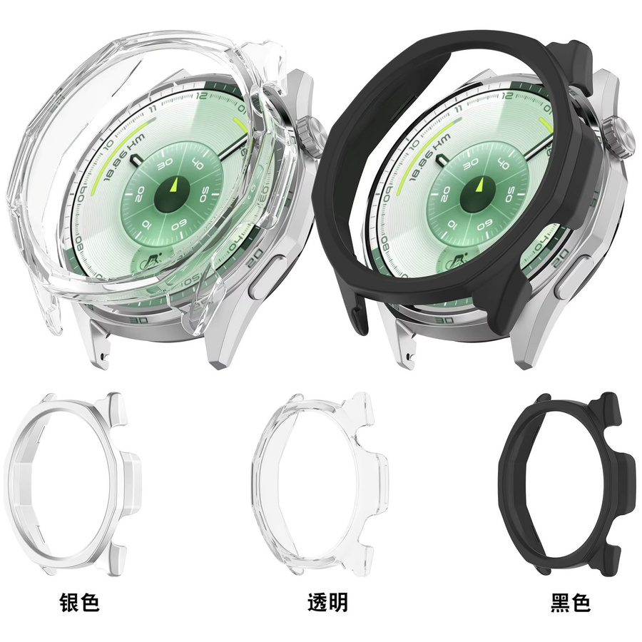 Huawei Uhrenzubehör, Hülle für Huawei Watch GT6, Schwarz, Transparent - Bild 2