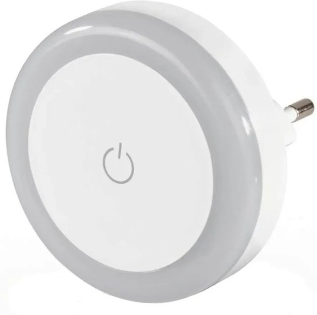 Hama LED-Nachtlicht Touch Switch für Steckdose in Weiss mit warmweissem Licht - Bild 1