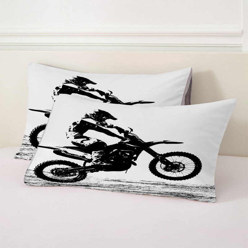 Motocross Bettwäsche Set für Erwachsene aus Polyester mit 3D-Druck, B/H: 135 x 200 cm - Bild 3