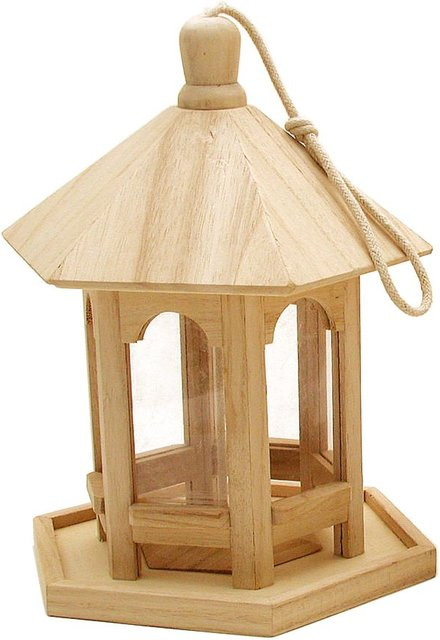 VBS Vogel-Futterhaus aus Holz in 6-eckiger Form - Bild 1