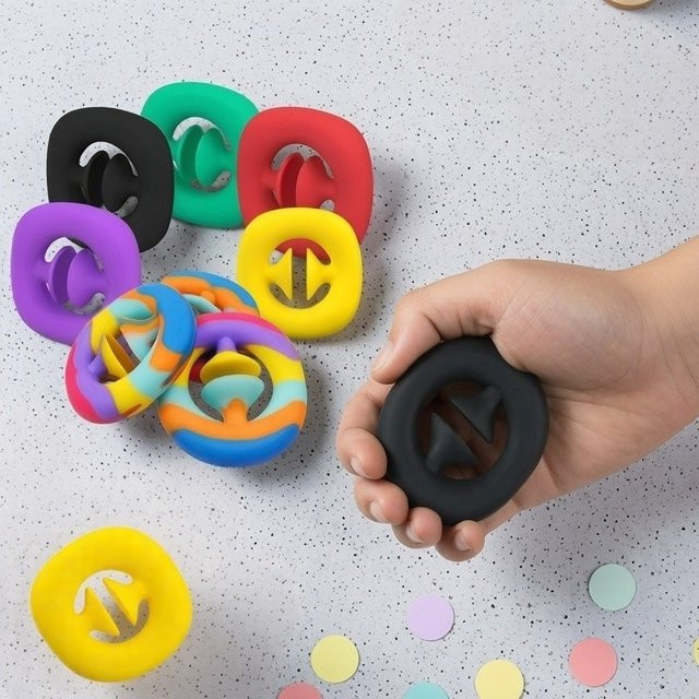 soulbao Anti-Stress Fingergriff-Drückspielzeug, Buntes Silikon - Bild 1