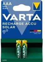 Varta Recharge Accu Solar AAA Akku im 2er Blister mit 550 mAh - Bild 1