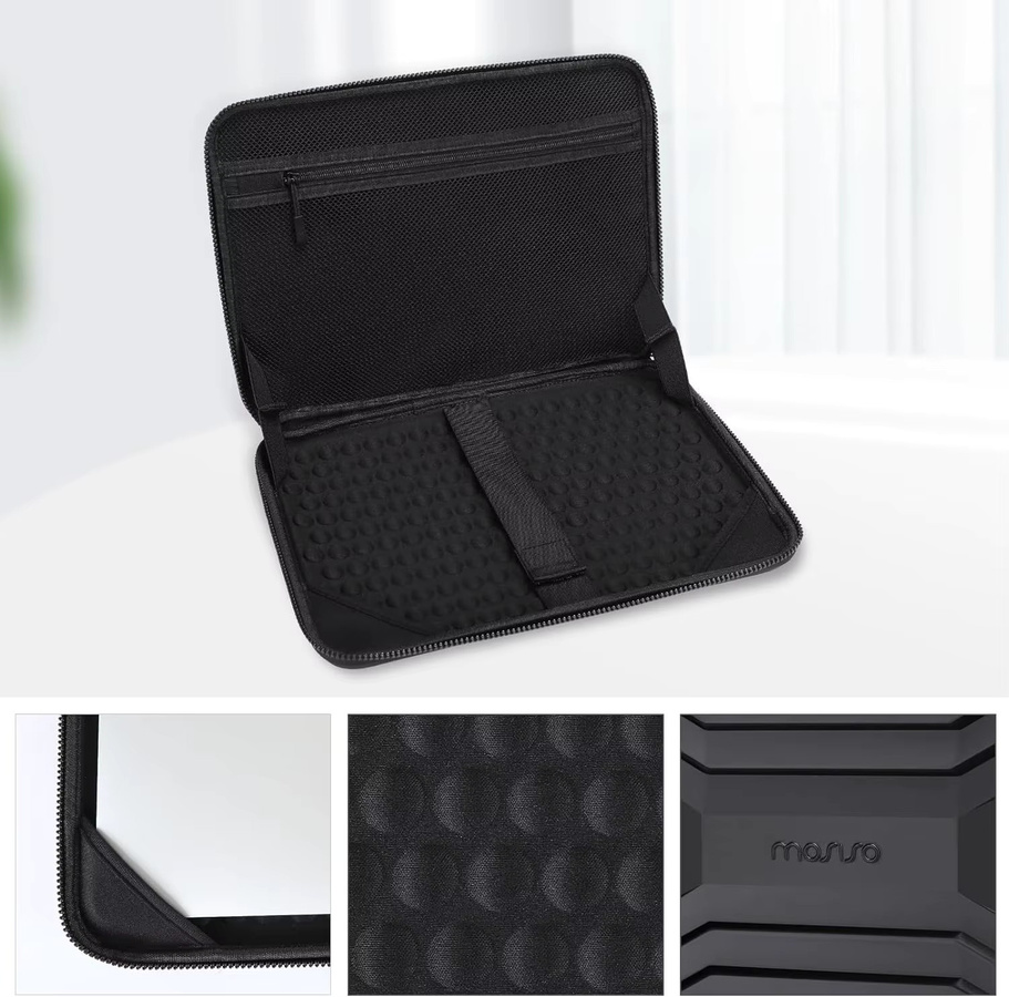 MOSISO Laptop-Hartschalentasche aus wasserdichtem EVA in Schwarz für 13 bis 16 Zoll MacBook Air Pro, Dell, Asus und HP Notebook - Bild 3