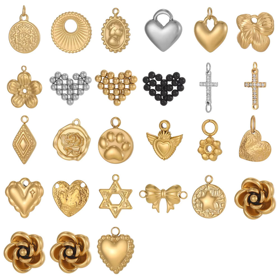 CARLIDANA Anhänger-Set, Edelstahl, Gold, Unisex - Bild 2