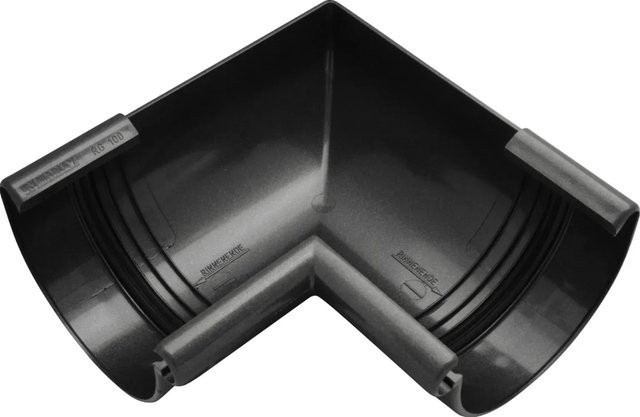 Marley Rinnenwinkel RG 75 innen Halbrund in Anthrazit-Metallic - Bild 1