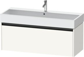 Duravit Waschtischunterschrank Ketho.2 in Weiß Matt, wandhängend mit 1 Auszug, B: 118,4 cm, T: 46 cm, H: 44 cm - Bild 1