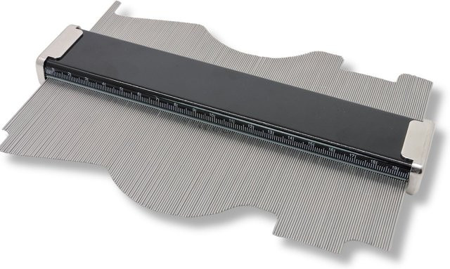 Shinwa Konturenlehre B in Silber, Länge: 30 cm - Bild 1