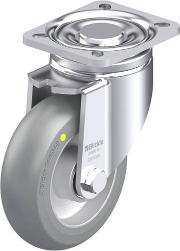 Blickle Stahlblech-Lenkrolle LH-ALTH 125K-1-AS-CO in Silber, Rad-Durchmesser: 125 mm, Tragfähigkeit: 550 kg - Bild 1