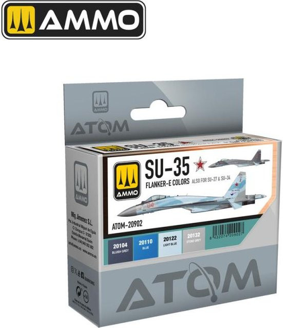 AMMO by MIG Jimenez ATOM - SU-35 FLANKER-E Colors Set, Fahrzeuge - Bild 1